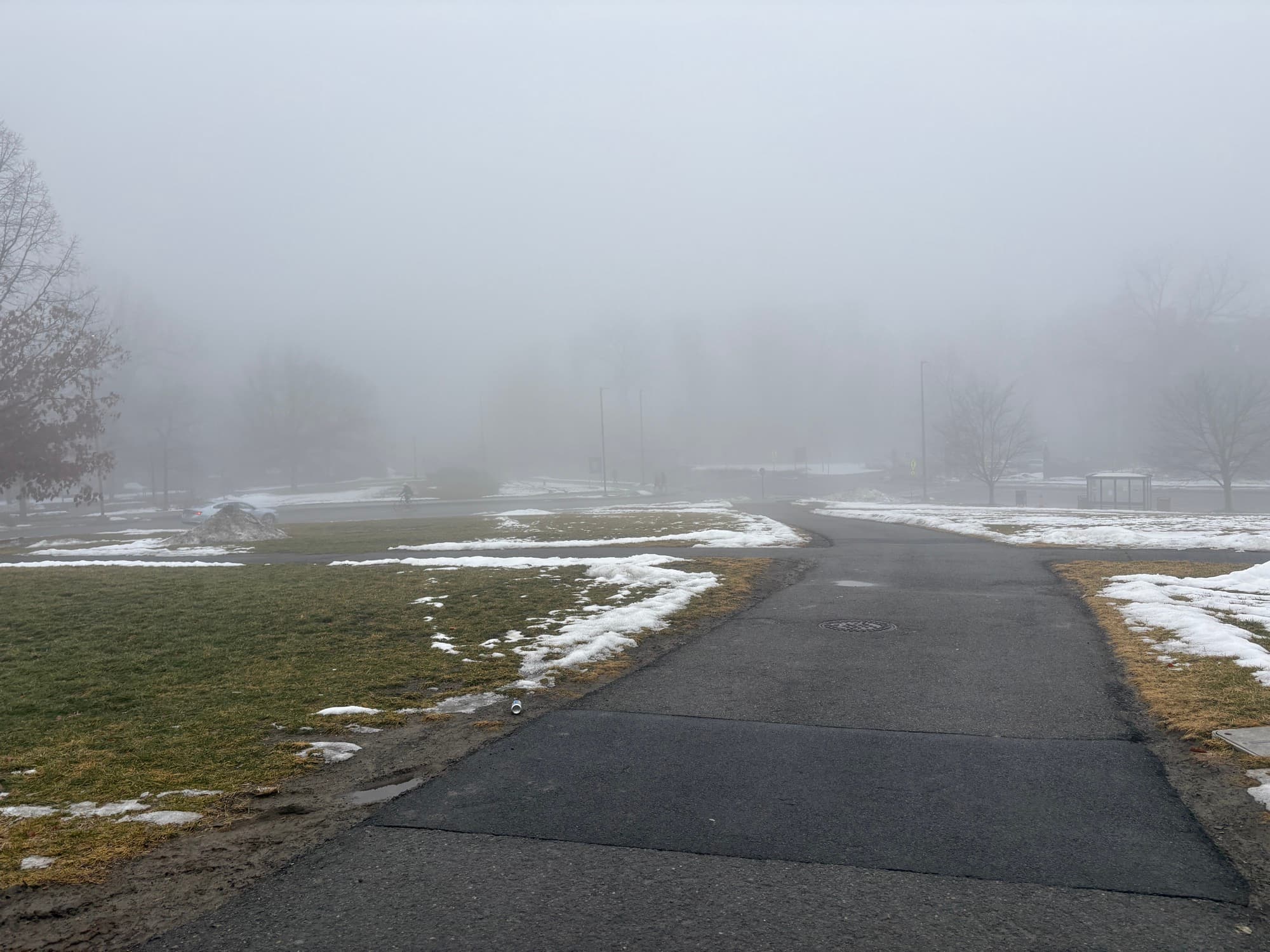 Foggy day at Cornell
